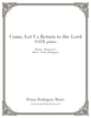 Come, Let Us Return to the Lord SATB choral sheet music cover